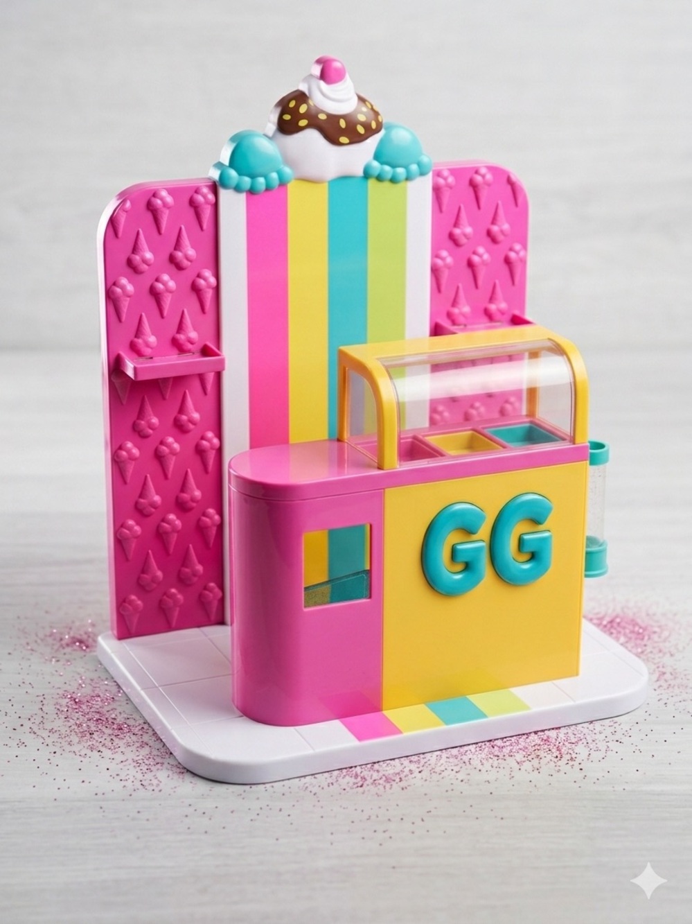 Glitter Girls GG Sweet Shop Ice Cream Stand Playset Battat With Accessories